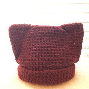 Handmade Cat Ear Beanie Hat
